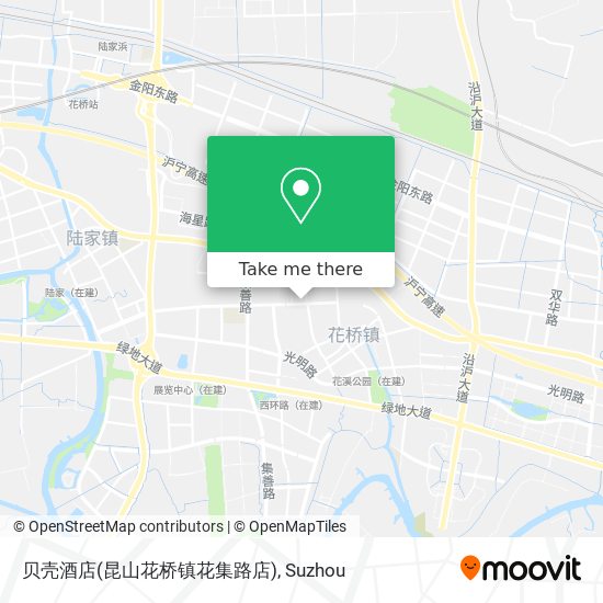 How To Get To 贝壳酒店 昆山花桥镇花集路店 In 昆山市by Bus