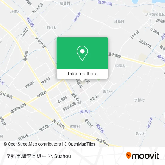 常熟市梅李高级中学 map