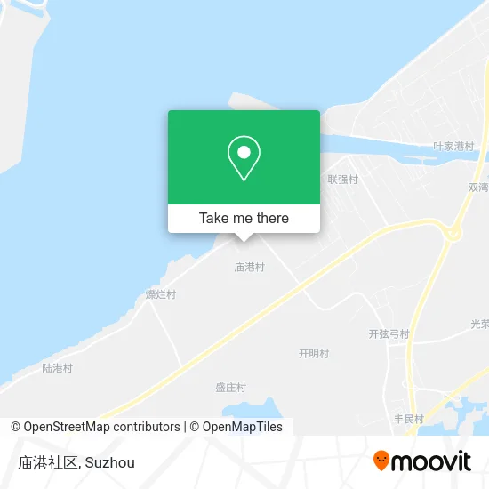 庙港社区 map