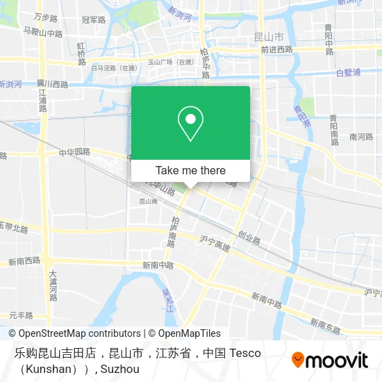 乐购昆山吉田店，昆山市，江苏省，中国 Tesco（Kunshan）） map