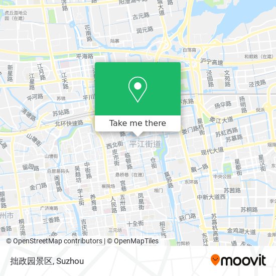 拙政园景区 map