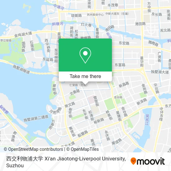 西交利物浦大学 Xi'an Jiaotong-Liverpool University map