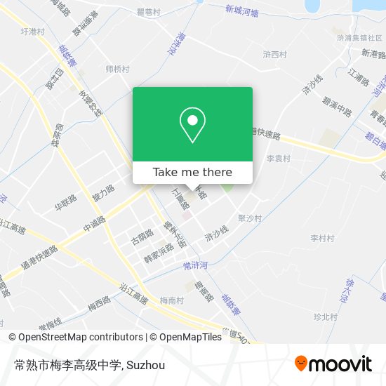 常熟市梅李高级中学 map