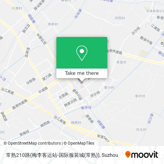 常熟210路(梅李客运站-国际服装城(常熟)) map