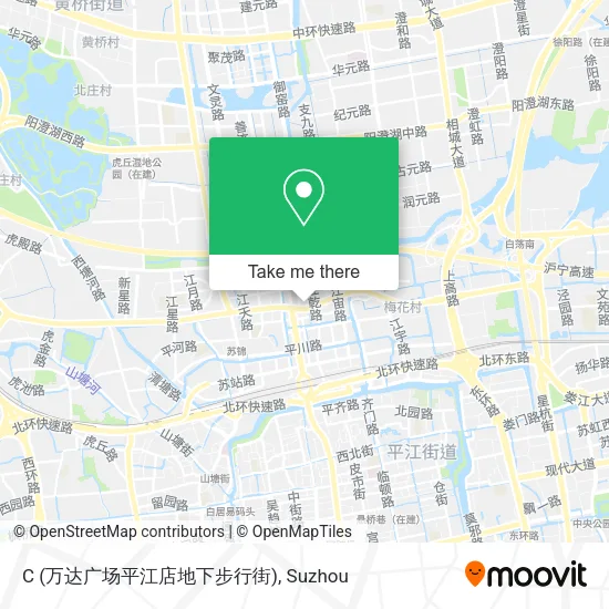 C (万达广场平江店地下步行街) map