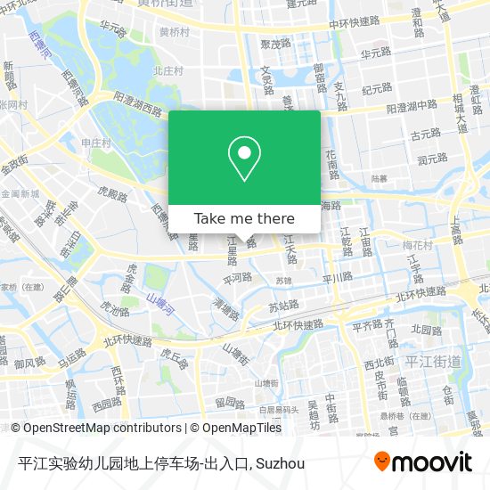 平江实验幼儿园地上停车场-出入口 map