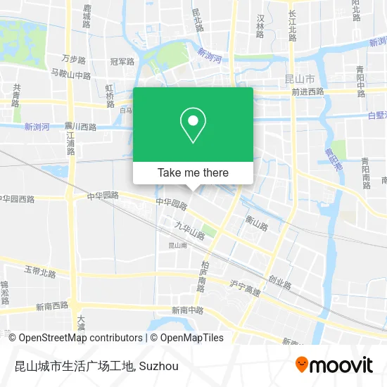 昆山城市生活广场工地 map