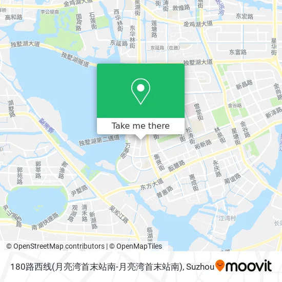 180路西线(月亮湾首末站南-月亮湾首末站南) map