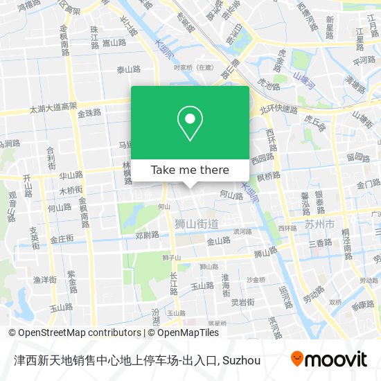津西新天地销售中心地上停车场-出入口 map