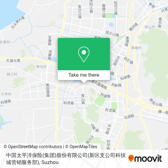 中国太平洋保险(集团)股份有限公司(新区支公司科技城营销服务部) map