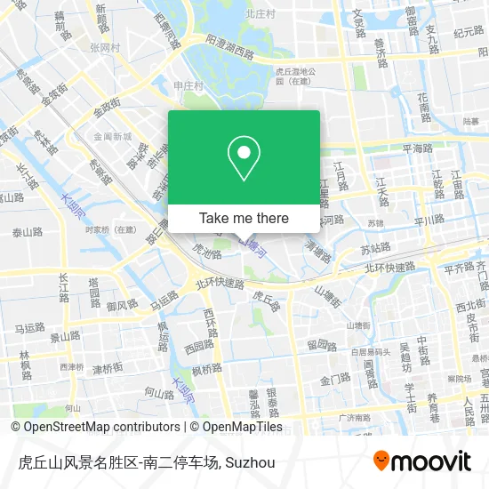 虎丘山风景名胜区-南二停车场 map