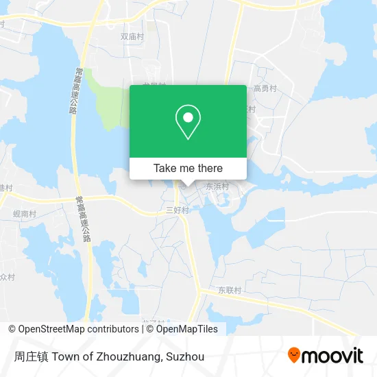 周庄镇 Town of Zhouzhuang map