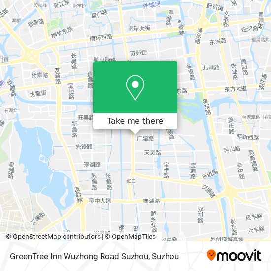 GreenTree Inn Wuzhong Road Suzhou map