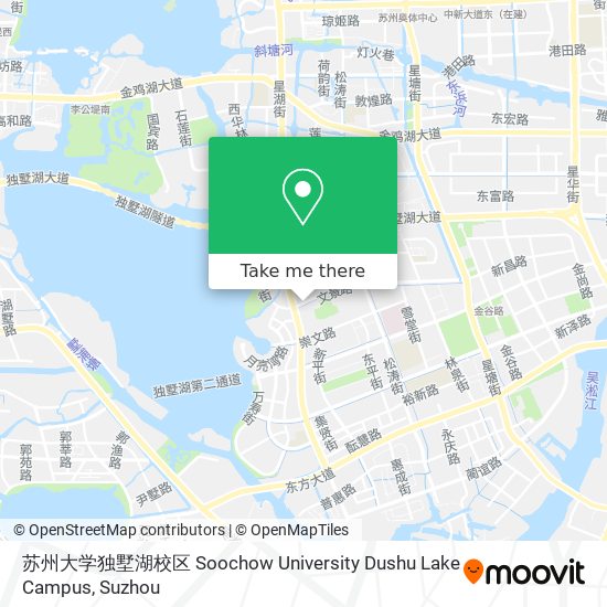 苏州大学独墅湖校区 Soochow University Dushu Lake Campus map