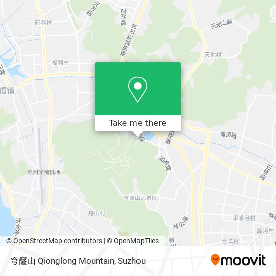 穹窿山 Qionglong Mountain map
