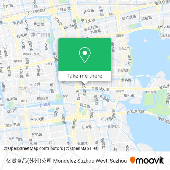 亿滋食品(苏州)公司 Mondelēz Suzhou West map