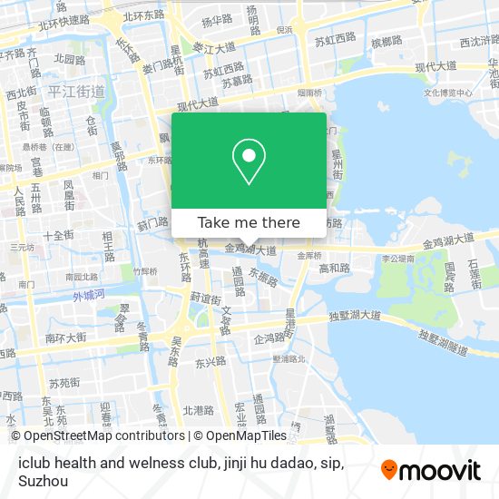 iclub health and welness club, jinji hu dadao, sip map