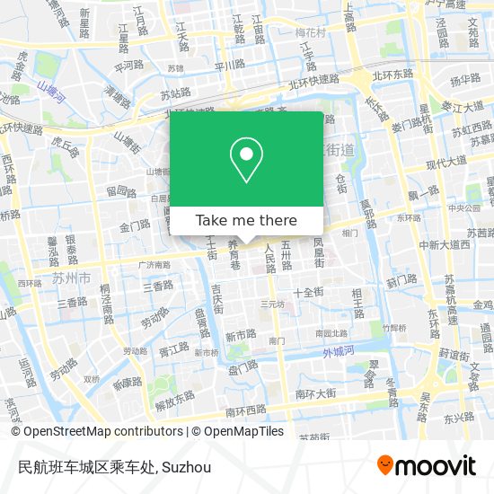民航班车城区乘车处 map