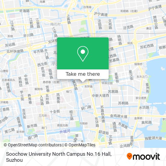 Soochow University North Campus No.16 Hall map