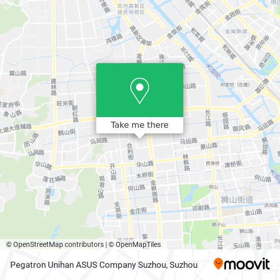 Pegatron Unihan ASUS Company Suzhou map