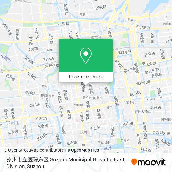 苏州市立医院东区 Suzhou Municipal Hospital East Division map