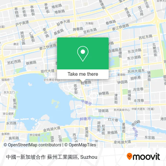 中國—新加坡合作 蘇州工業園區 map