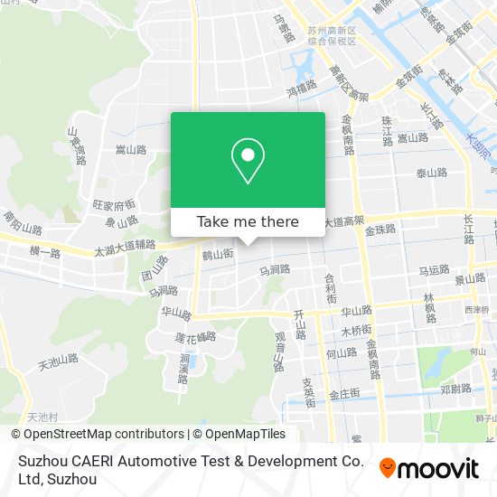 Suzhou CAERI Automotive Test & Development Co. Ltd map