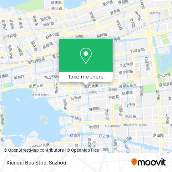 Xiandai Bus Stop map