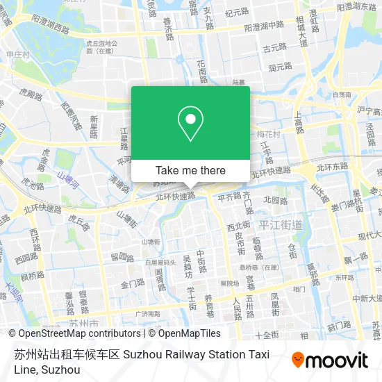 苏州站出租车候车区 Suzhou Railway Station Taxi Line map