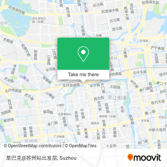 星巴克@苏州站出发层 map