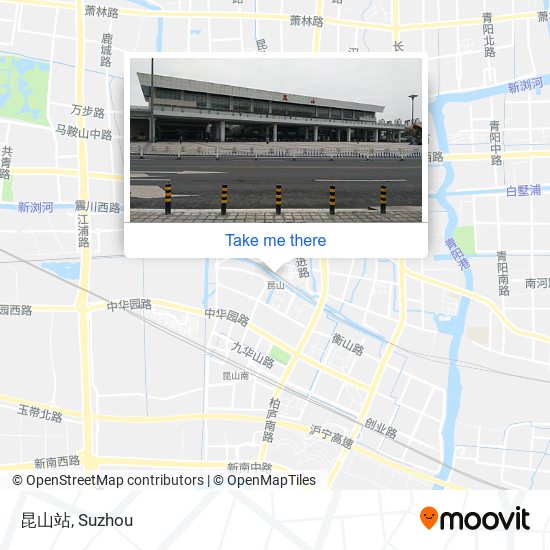 昆山站 map