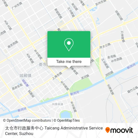 太仓市行政服务中心 Taicang Administrative Service Center map