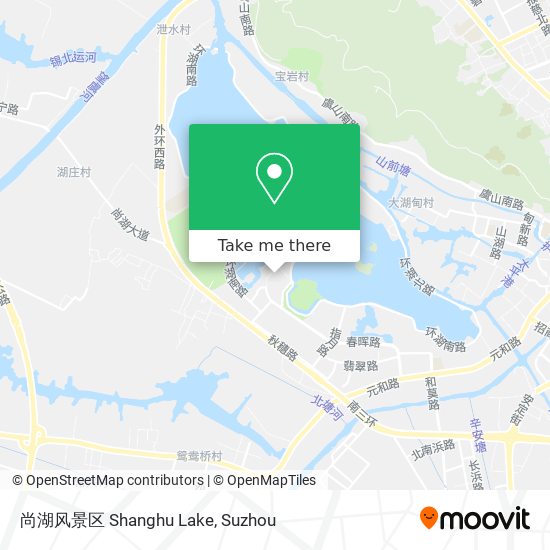 尚湖风景区 Shanghu Lake map