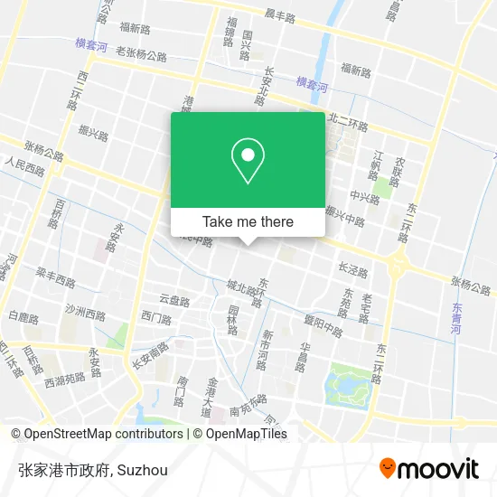 张家港市政府 map