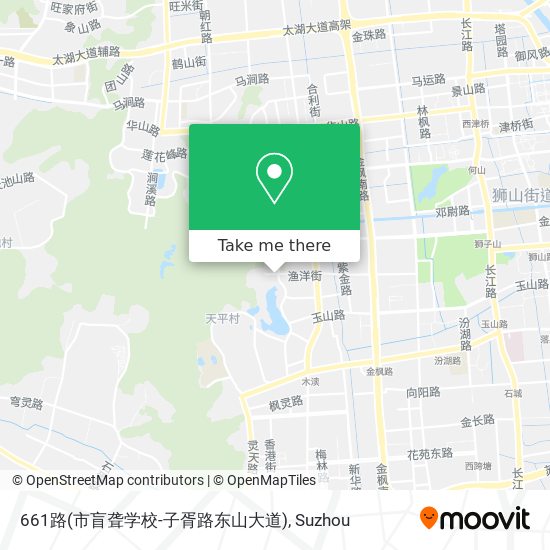 661路(市盲聋学校-子胥路东山大道) map