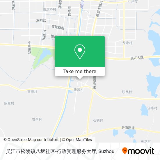 吴江市松陵镇八坼社区-行政受理服务大厅 map