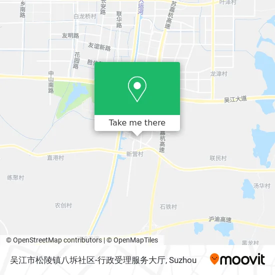 吴江市松陵镇八坼社区-行政受理服务大厅 map