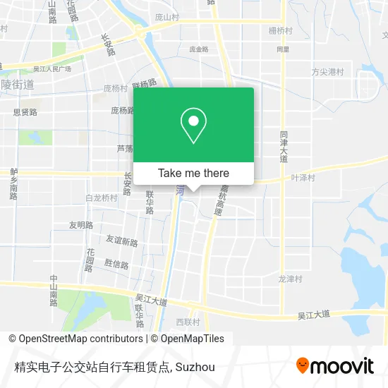 精实电子公交站自行车租赁点 map