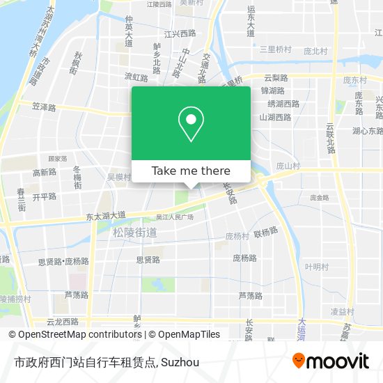 市政府西门站自行车租赁点 map