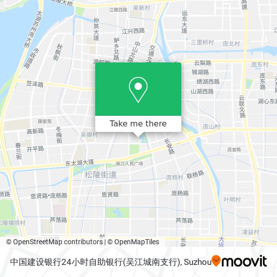 中国建设银行24小时自助银行(吴江城南支行) map