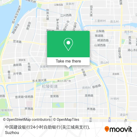 中国建设银行24小时自助银行(吴江城南支行) map