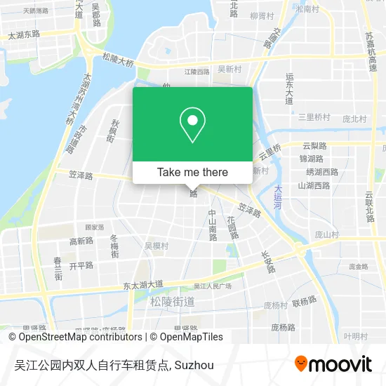吴江公园内双人自行车租赁点 map