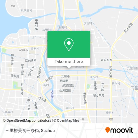 三里桥美食一条街 map