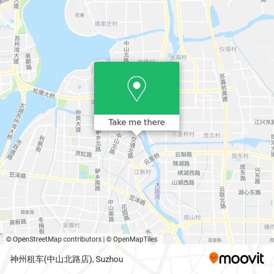 神州租车(中山北路店) map