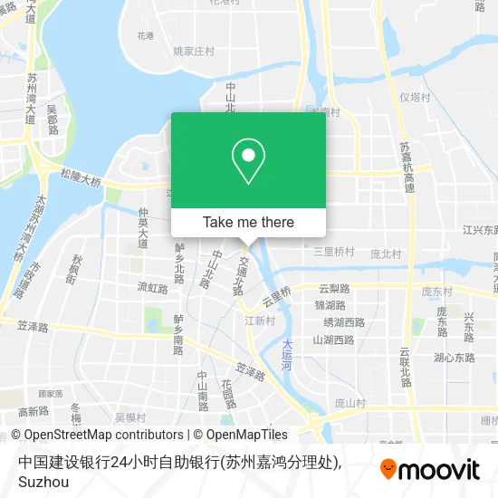 中国建设银行24小时自助银行(苏州嘉鸿分理处) map