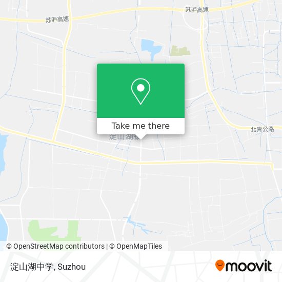 淀山湖中学 map