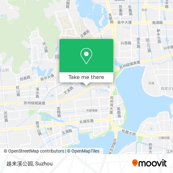 越来溪公园 map