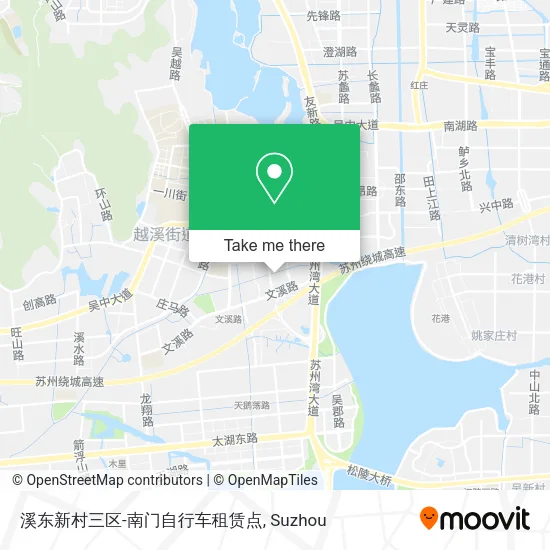 溪东新村三区-南门自行车租赁点 map