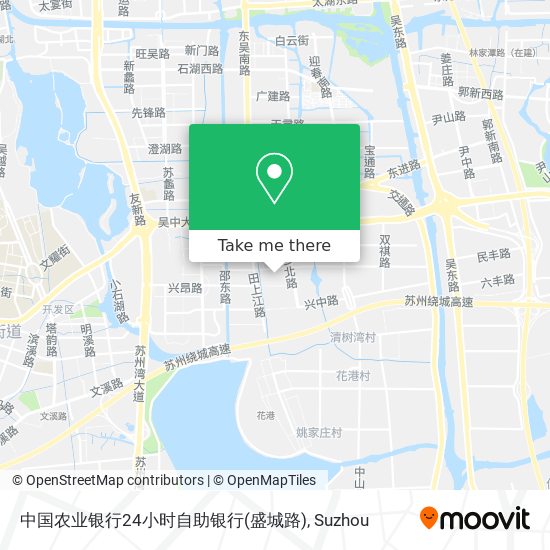 中国农业银行24小时自助银行(盛城路) map
