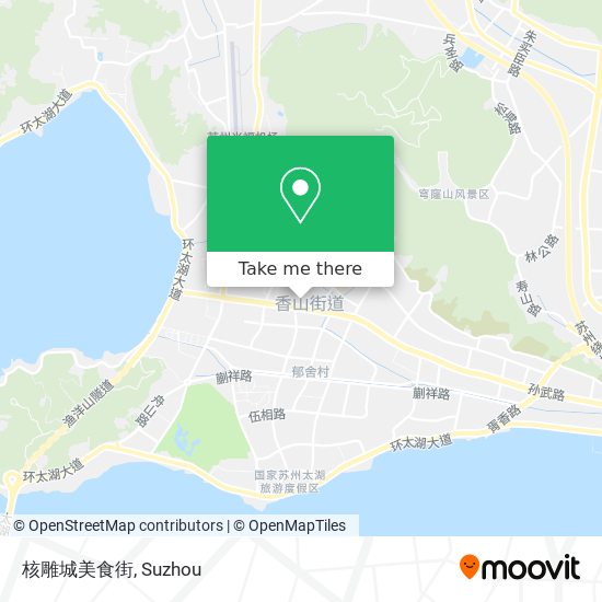 核雕城美食街 map